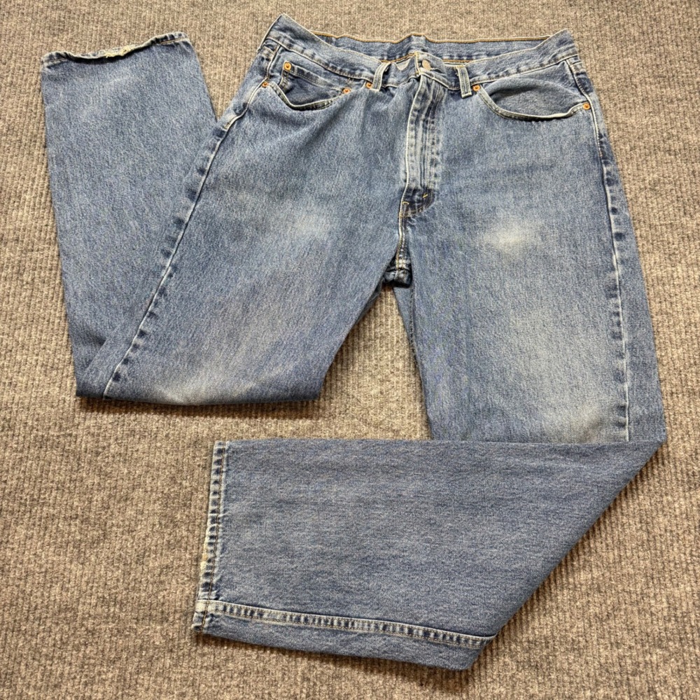 Levi's 550 Mens 36x33 Relaxed Fit Jeans Medium Wash Faded Denim Classic